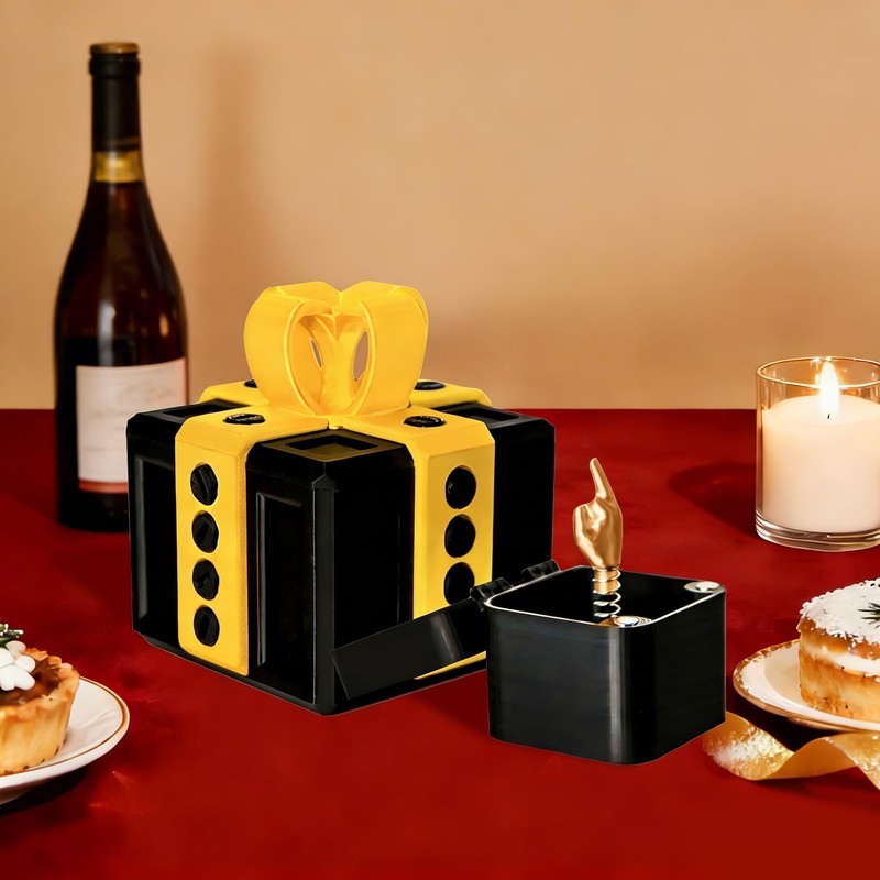 Chikoni Annoying Gift Box with Pop-Up Finger Surprise, 3D Printed