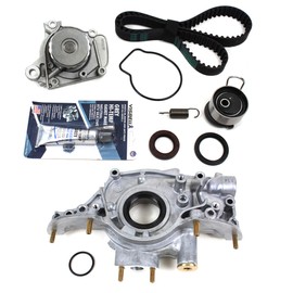 CNS Timing Belt Kit Water Pump Oil Pump Set COMPATIBLE WITH 2001-2005 HONDA 1.7L (1668cc) SOHC L4 16V, VTEC"D17A1,D17A2,D17A6,D17A7"