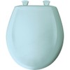 Bemis 200SLOWT 464 Toilet Seat will Slow Close, Never Loosen and Easily Remove, ROUND, Plastic, Dresden Blue