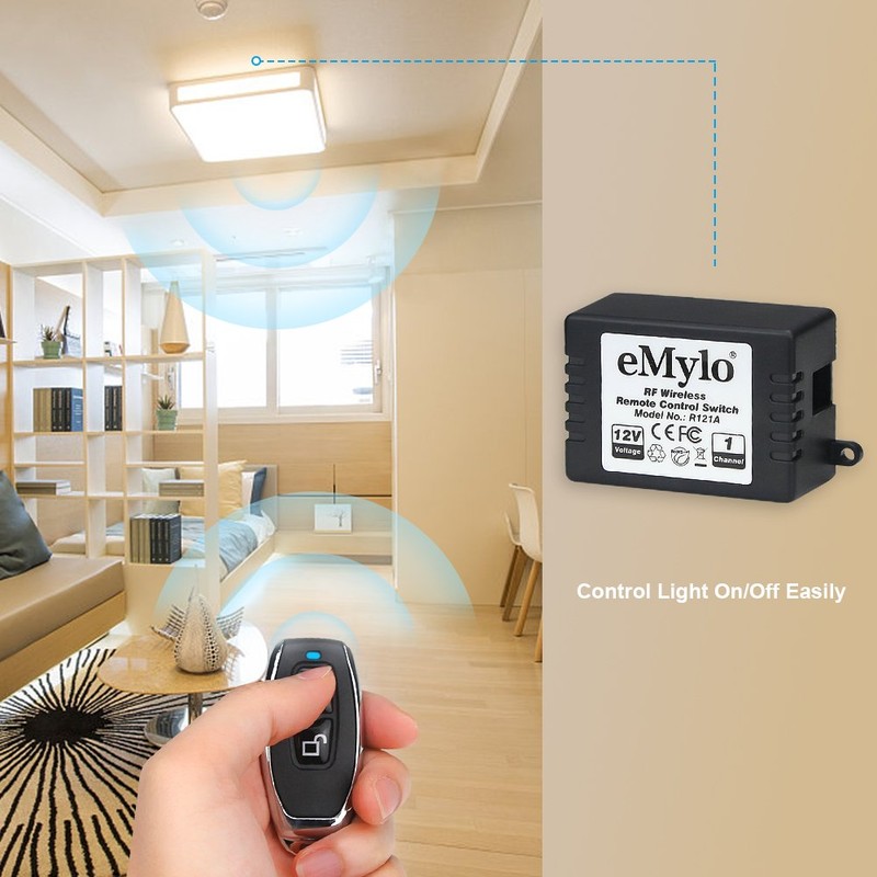 eMylo DC 12V 1CH 433Mhz RF Relay Smart Wireless Remote
