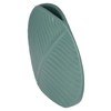 Leaves Pattern Ceramic Vase Nordic Style Dark Green Flat Leaf