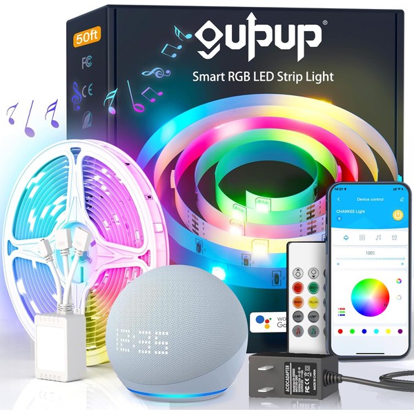 GUPUP WiFi Led Lights 50 ft, Smart App Controlled Led