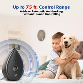 Anti Barking Device, Rechargeable Bark Box Ultrasonic Dog Barking Control Device, Dog Barking Deterrent Devices Indoor & Outdoor, Neighbour Barking Dog Silencer up to 75Ft