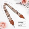 LEMEDE Purse Strap,2" Leather End Shoulder Strap Adjustable Replacement,Retro Jacquard
