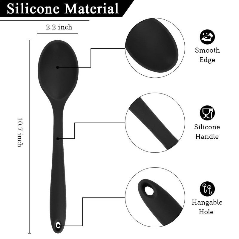 Cooking Spoon 2Pcs Red Large Serving Spoons 10.8'' Heat Resistant