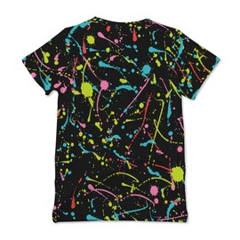 Ainuno Neon Shirts for Boys Funny Boys' Tops, tees & Shirts Black Crew Neck Tshirts Fun Cool Kids Boy Girl Clothes Painting Summer Clothes Novelty Unique Shirt Age 13 Years Old