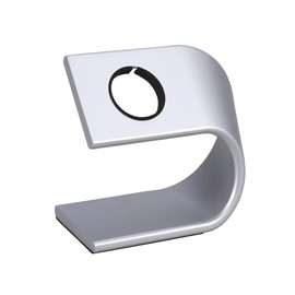 jojofuny U-Shaped Silver Watch Cradle Stand Dock Station Sturdy Holder for Discreet Charging Non- Base Portable Design for Comfortable Viewing