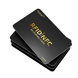 RFID Blocking Card for Wallets, Contactless NFC Credit Card ID Protection Safe Bank Cards Passport Entire Wallet Purse Shield Protector Blocker Guard Pack of 4