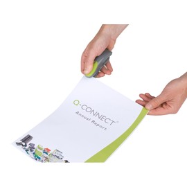 Q-Connect Mini Plastic Stapler Grey/Green (Capacity: 12 sheets of 80gsm paper) KF00991
