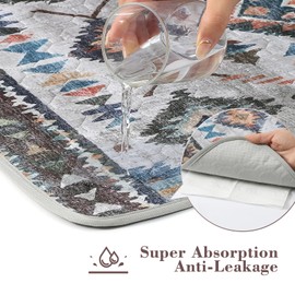 PAWDAY Washable Pee Pads for Dogs, 2 Pack Absorbent Training Pads for Dogs, Non-Slip Reusable Puppy Pads Waterproof Dog Mat Whelping Pet Mat