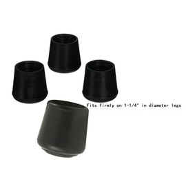 AKOAK 4 Pieces Table Chair Rubber Leg Tips Caps,1-1/4 Inch,Black