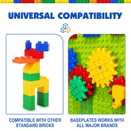 aotipol Building Blocks for Kids Toddlers Including a Baseplate, 101-piece Large Classic Building Bricks Set for Kids of All Ages, Basic STEM Toys Gift, Compatible with All Major Brands