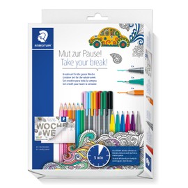 Staedtler 61 KP3 MZP Painting Mut zur Pause Ergonomic Triangular Barrel, Cardboard Box with Colouring Pencils