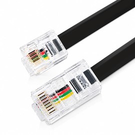 Mendouconert RJ11 to RJ45 Adapter Cable,6P4C to RJ45 8P8C Male to Male Telephone Data Cord, Modular Handset Voice Extension (3.2ft)