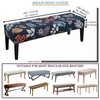 SPRINGRICO Stretch Dining Bench Cover, Removable Bench Slipcover Washable Bench