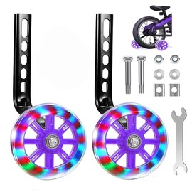 TFSZE Bicycle Stabilisers, Children's Bike, Pack of 2 Universal Stabilisers, Adjustable Auxiliary Wheels, Universal Bicycle Stabilisers, Safety Stabilisers, for 12 14 16 18 20 Inch Single Speed Bike