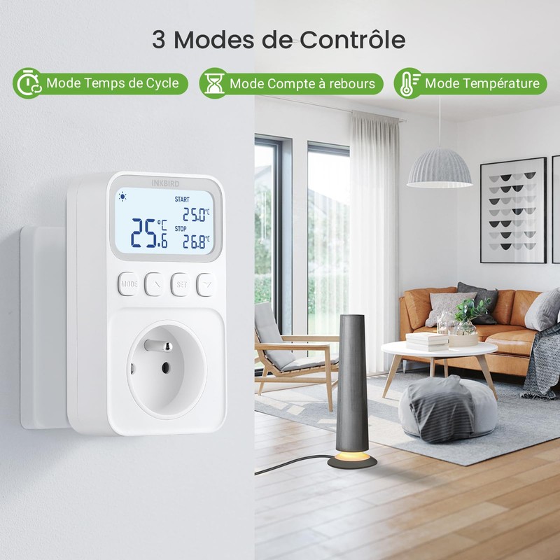 Inkbird ITC-C226T Socket for Temperature Controller with House FR