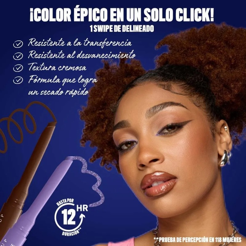 Delineador Nyx Professional Makeup Retráctil Epic Inky Stix Turquesa Mate