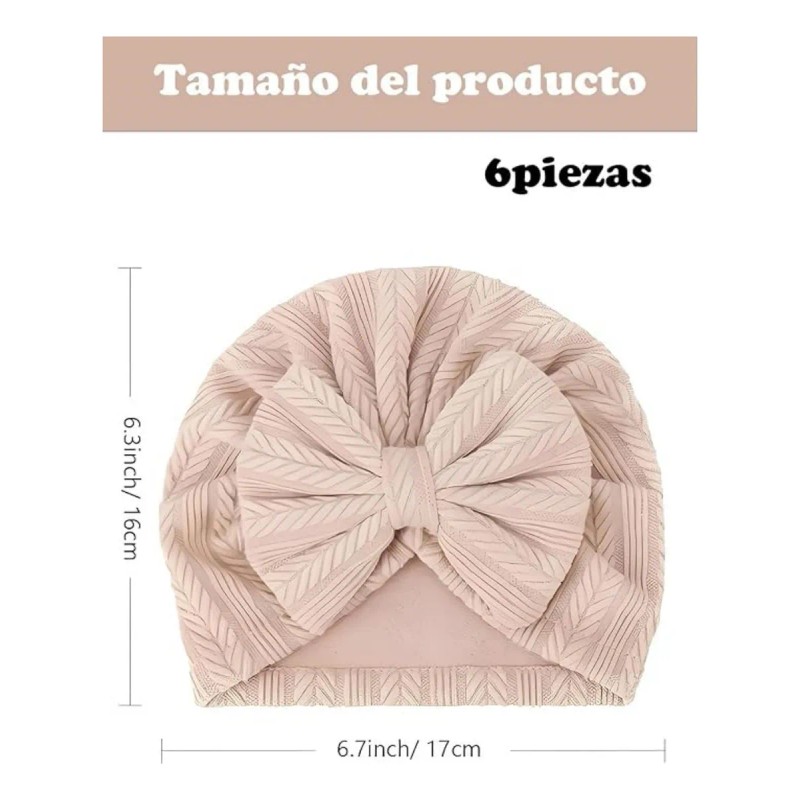 . Gorros Para Bebé, Diademas Para Niña, Conjuntos De 6