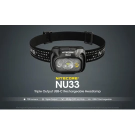 Nitecore NU33 Triple Output USB-C Rechargeable Headlamp- 700 Lumens