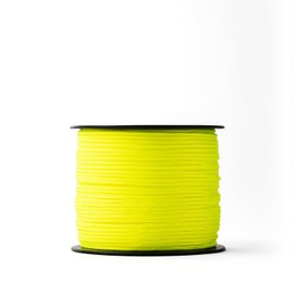 SNURO Nylon Rope (2 mm, 100 m, Yellow) - Robust Bricklayer Cord Fluorescent for Any Application - Weatherproof Rope Ideal for Attaching - Breaking Force 95 kg