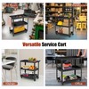 IRONMAX 3 Tier Utility Cart, Heavy Duty Steel Push Service