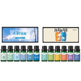 ESSLUX Clean & Hawaii Fragrance Oils Collection, Essential Oils for Diffuser for Home, ESSLUX Premium Soap & Candle Making Scents, Aromatherapy Oils Collection