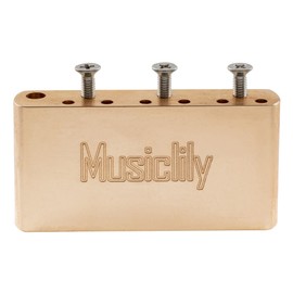 Musiclily Ultra Brass 36mm Short MIM Style Tremolo Block for 10.5mm String Pitch Chinese Squier Pre-2020 Affinity Stratotremolo Bridge