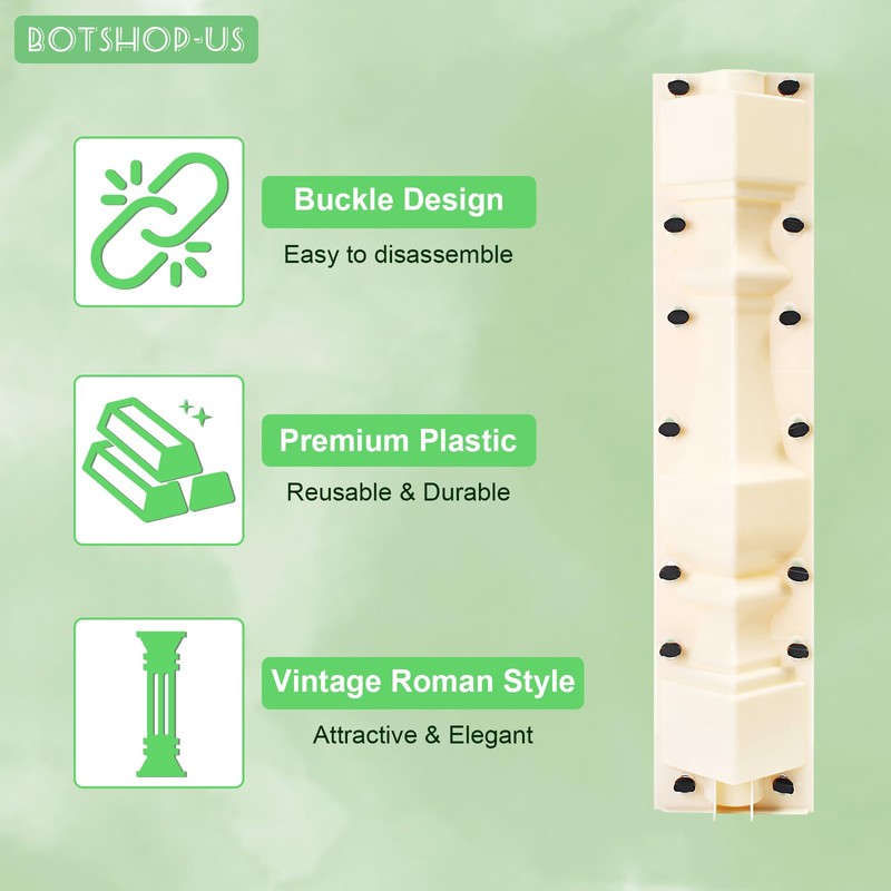 Gdrasuya10 Cement Roman Balustrades Molds 27.6" Concrete Roman Molds Plastic