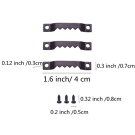 Transun Moo 50 Pack Small Swatooth Picture Hangers Black Metal Photo Frame Hanging Kit with Screws for Hanging Wooden Frames Paintings Clock Artwork