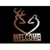 Handmade Welcome Sign Deer Picture
