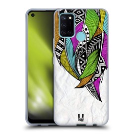 Head Case Designs Neon Pfeil Tribal Federn Soft Gel Handyhülle Hülle kompatibel mit Realme 7i / C17