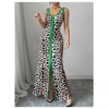 SOLY HUX Women's Leopard Maxi Dress Cheetah Print V Neck