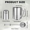 Flour Sifter, Stainless Steel 3 Cup Flour Sifters for Baking,