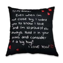 Big Little Sister Pillow Covers for to My Sister for Women Girls Sisters Gifts from Sisters Brother Decorative Pillowcase for Home Sofa Big Middle Lil Sis 18x 18 Throw Pillow Covers