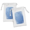 Ambesonne Grunge Fabric Pouch Set of 2, Realistic Water Drops