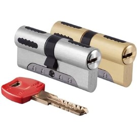 IFAM Schließzylinder WX1000 30x50 Messing, Außentürzylinder, Profil-Zylinder Hohe Sicherheit, Europäisches Profil, zylinderschloss, Bruchschutz, Bohrschutz, Bump-Schutz, Inklusive 5 Schlüssel