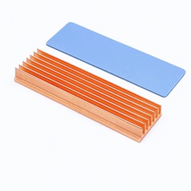 M.2 Heatsink Copper m2 ssd 2280 Cooling Sink with Thermal Pad Set 70mm x 20mm x10mm 1pcs