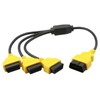 OLLGEN 1.6ft/50cm OBD2 Splitter Cable,3 Way OBD-II Extension Cable,Full 16