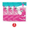 Beistle, 3Piece Inflatable Flamingos, 24", Pink/Black/White