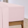 Pizuna Cotton Percale Single Fitted Sheet Light Pink,100% Long Staple