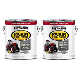 Rust-Oleum 280167-2PK Farm & Implement Enamel Paint, Gallon, International Harvester Red, 2 Pack