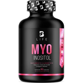 Inositol 90 Capsules of 500 mg. Natural ingredients. Myo Inositol B Life.