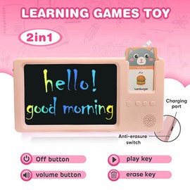 Arabic writing tablet & FlashCards Learning Toys(3-12 Years), The Arabic writing tablet, 255PCS Audible Flashcards Educational Arabic Talking Toys with 510 Words (510 Words Pink Tablet)