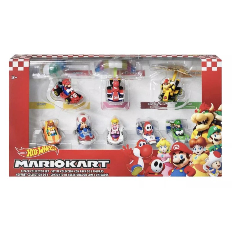 Hot Wheels Mario Kart Glider Vehicle - 8pk Toy New