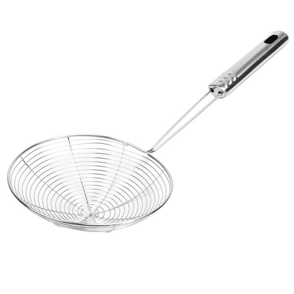 sourcing map Cookware Net Colander Mesh Ladle Perforated Spoon Skimmer Strainer 13.4 Inch Long