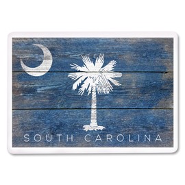 Lantern Press South Carolina, Rustic State Flag (52 Playing Cards, Poker Size Card Deck with Jokers)