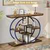 GiftGo Narrow Console Table for Entryway Industrial 4-Tier Sofa Table