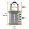 FortLocks Padlock - 4 Digit Combination Lock for Gym Outdoor