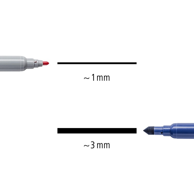 STAEDTLER 3280 C10 Twin-Colour, Double-Ended Fibre-Tip Pens - 20 Assorted